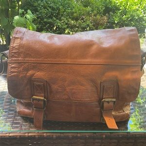 Fossil leather messenger bag